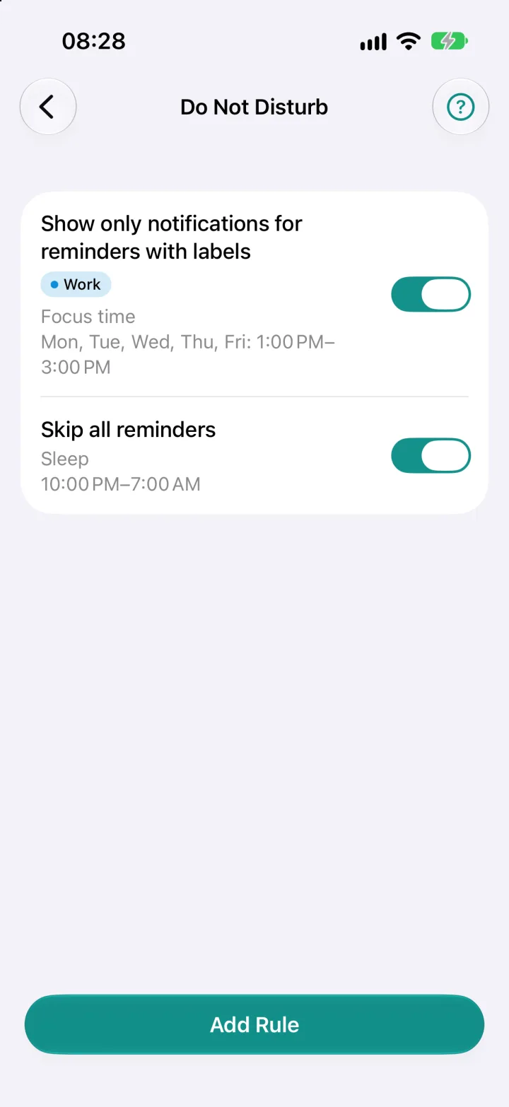 iPhone: Do Not Disturb rules